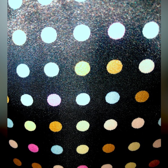 CDC Caren Desiree Black Fit & Flare, Spaghetti Strap Polka Dot Midi Dress, SZ 06 - Picture 4 of 16